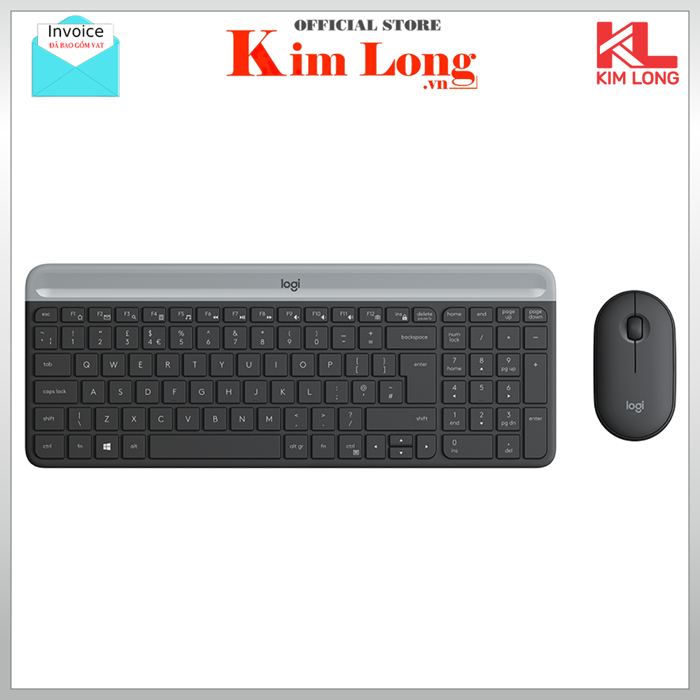 LOGITECH MK470 Bộ bàn phím chuột vi tính không dây- Bảo hành chính hãng 12 Tháng