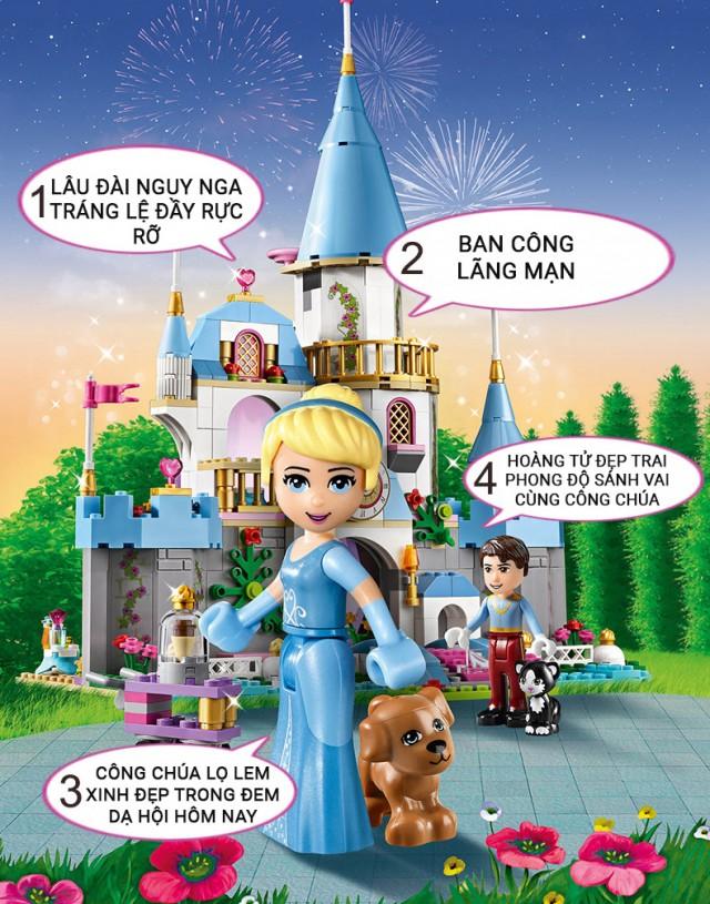 Bộ Lego Lâu Đài Công Chúa Lọ Lem (689 PCS)