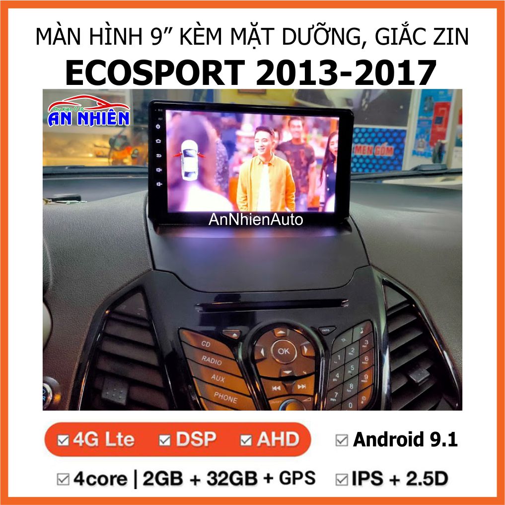 [Trả góp 0%] Màn Hình Android 9" Chạy Sim 4G Cho Xe FORD ECOSPORT (Cấu Hình 2G+32G Hoặc 1G+32G) - Đầu DVD Android Tiếng Việt Lắp Sim 4G Thu Phát WiFi Điều Khiển Giọng Nói Xem Chỉ Đường NaviTel Xem Camera Lùi Màn Hình IPS Full HD
