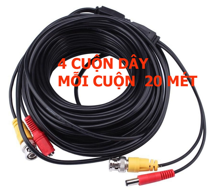 Bộ Camera Quan Sát KBVision 4 Kênh Full HD - Hàng Chính Hãng