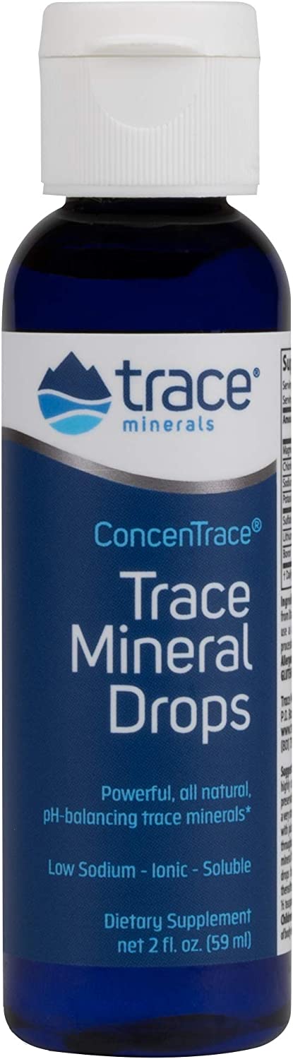 Nước bổ sung khoáng chất trace minerals concentrace trace mineral drops, non gmo, gluten free, low sodium, 59ml