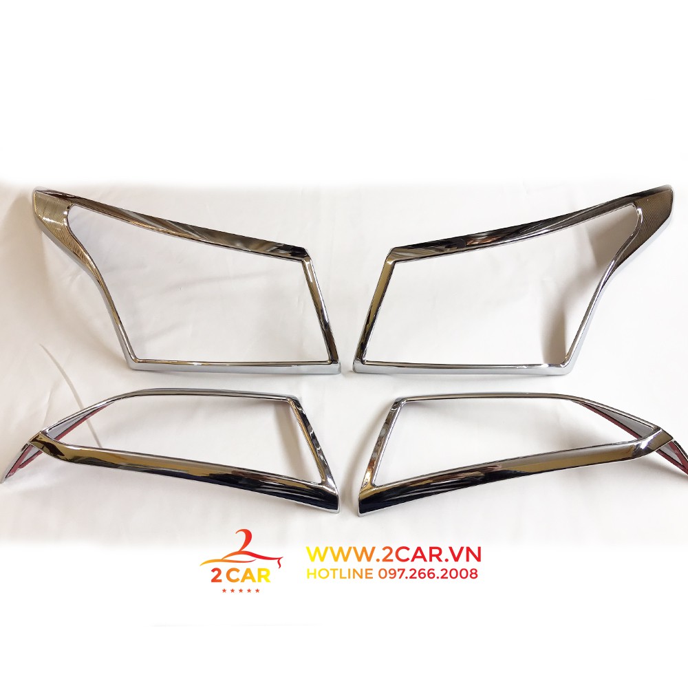 Ốp Viền Đèn Pha, Hậu Xe Hyundai Accent 2018- 2020- 2021 Mạ Crom Cao Cấp