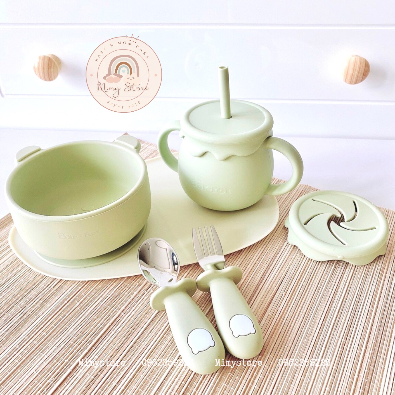 Set thìa dĩa ăn dặm Bar rot