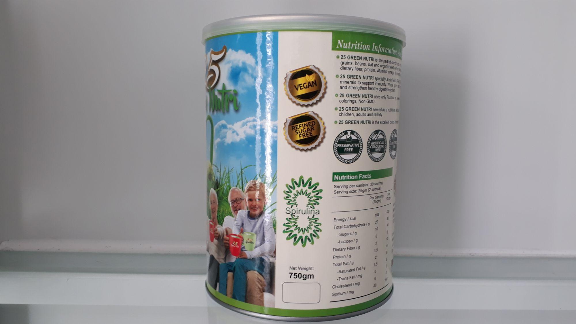 BỘT NGŨ CỐC 25 GREEN NUTRI 750G LON