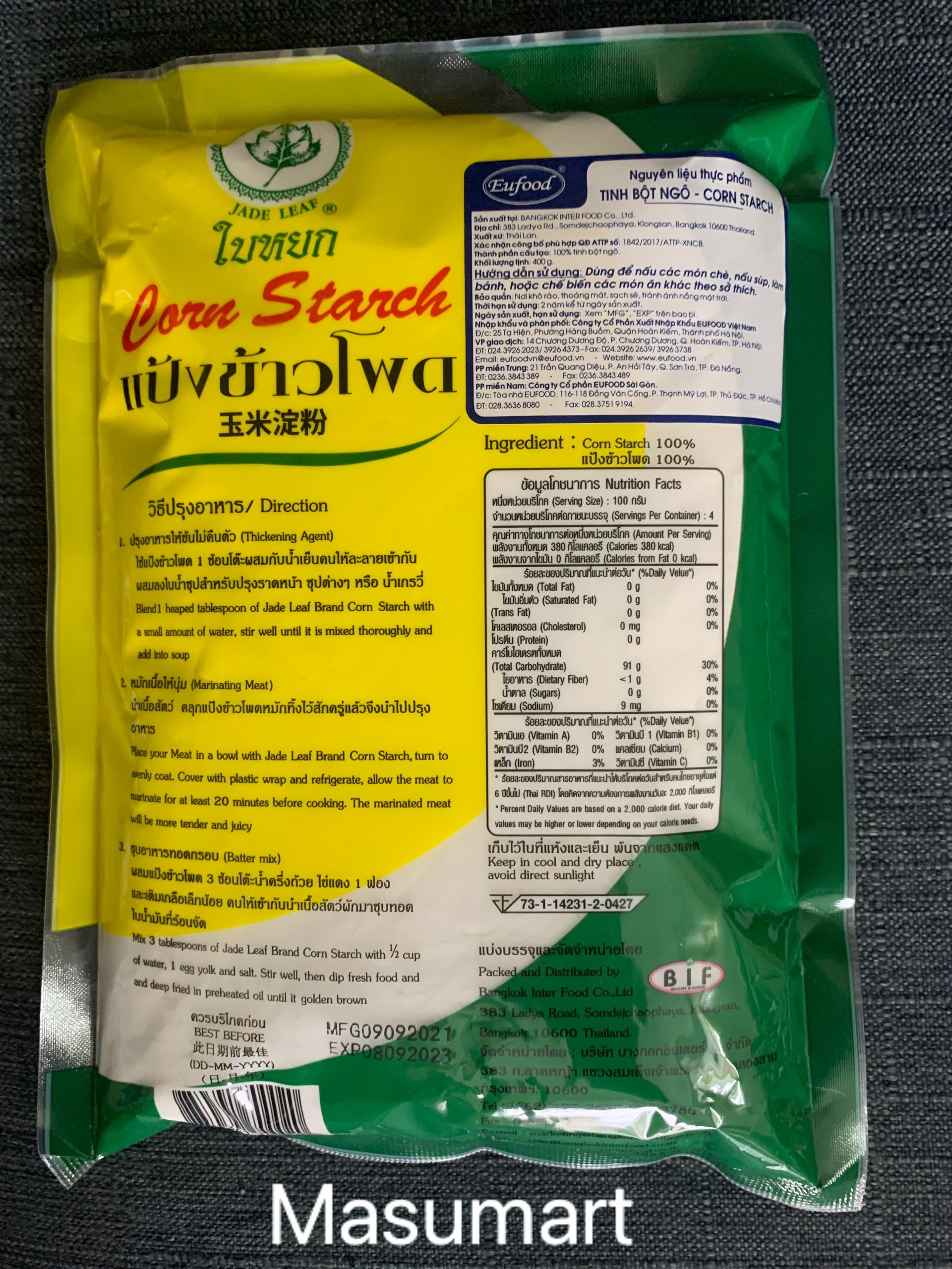 [Ảnh thật] Tinh Bột Bắp Thái Lan-400g