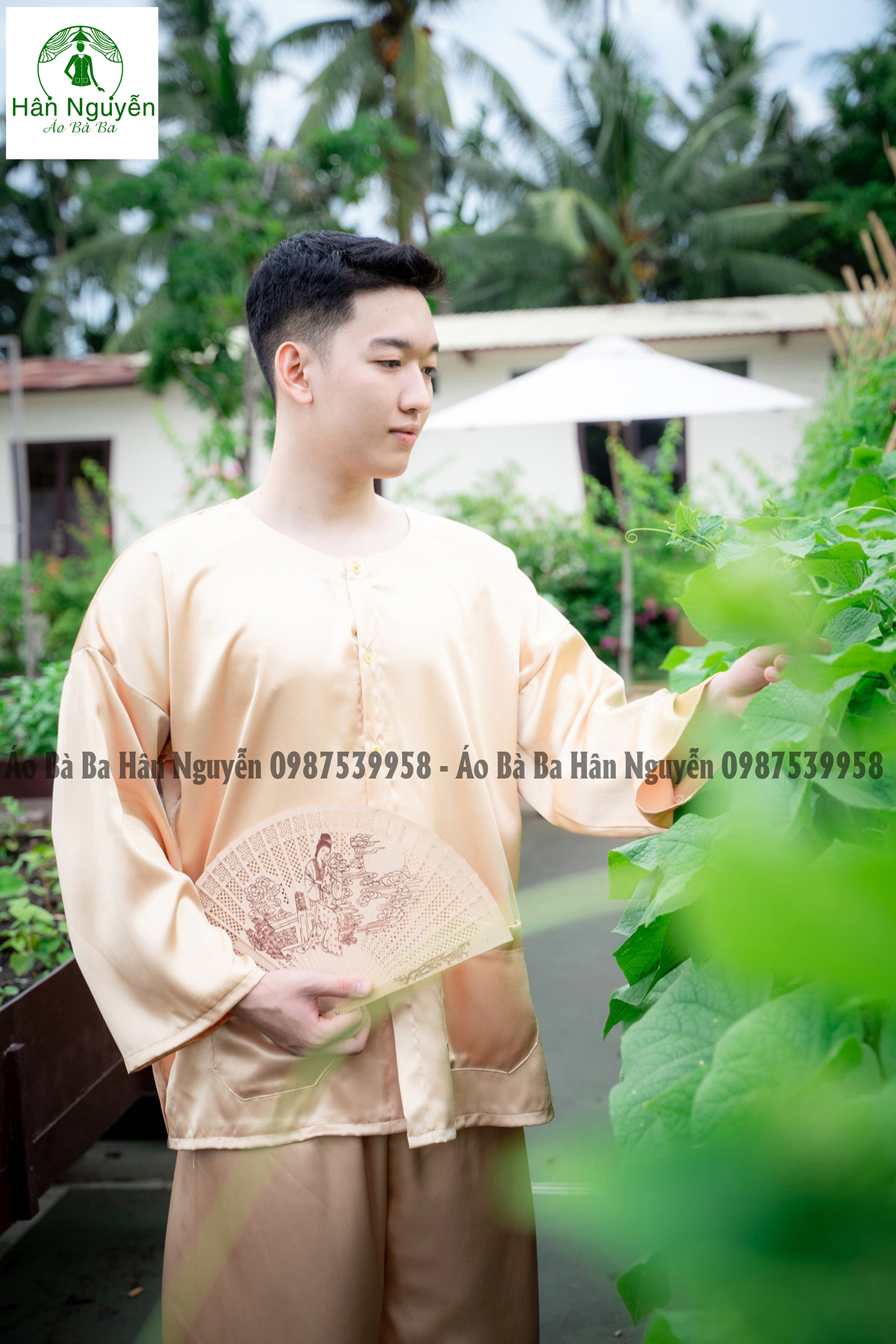 Bộ Bà Ba Nam ( Tặng Khăn Rằn )