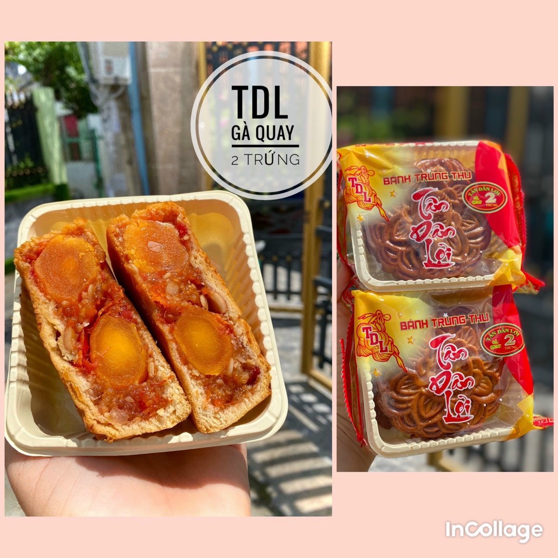 Bánh trung thu thập cẩm gà quay 2trứng tân dân lợi 200gr
