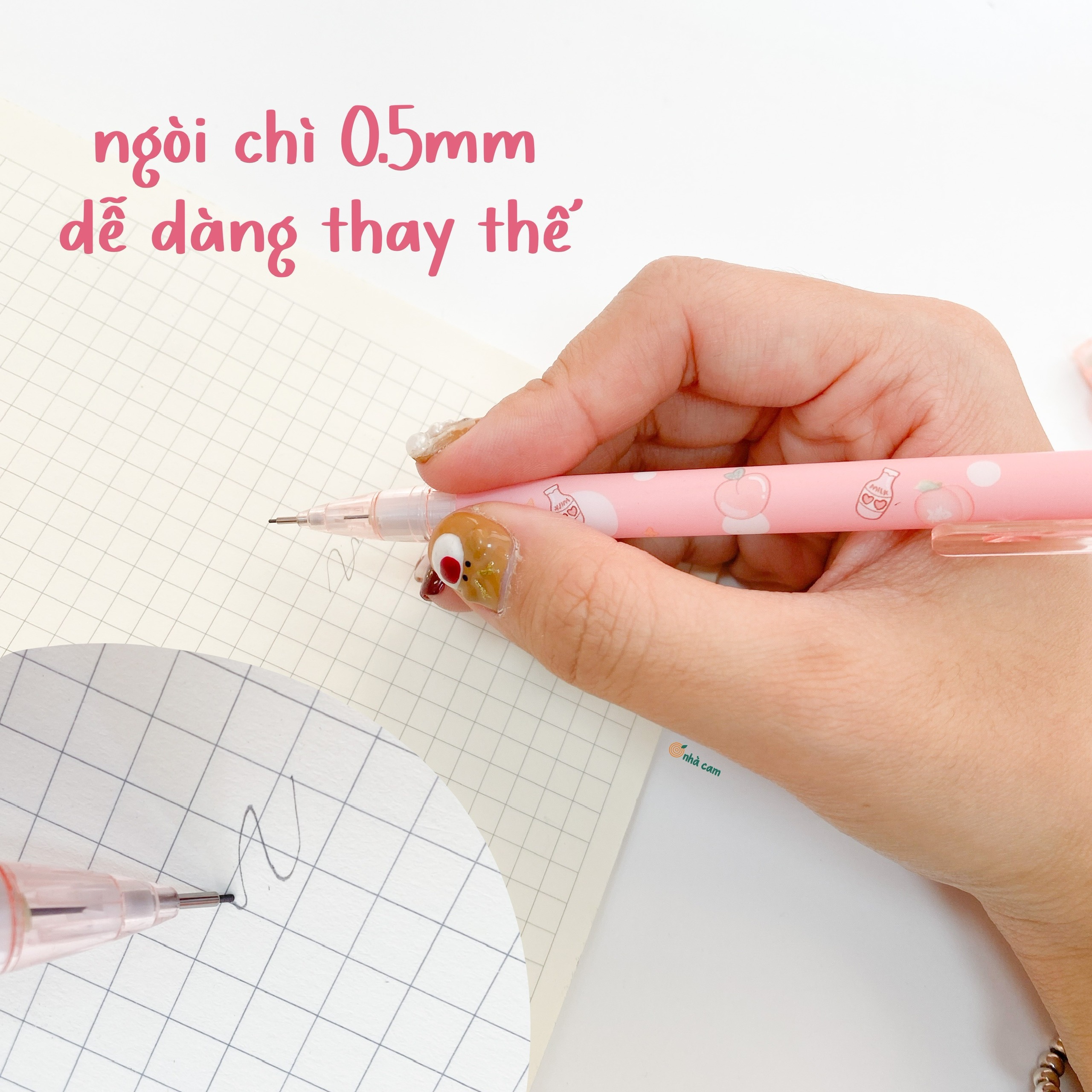 Bút Chì Kim Peach Love Nhà Cam