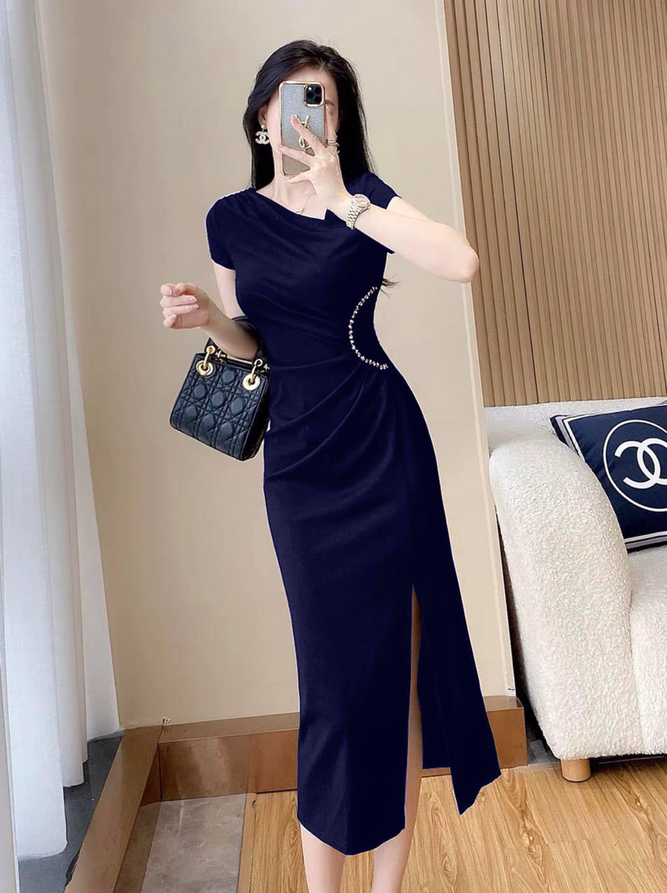 [HCM]Đầm dạ hội trễ vai sang trọng