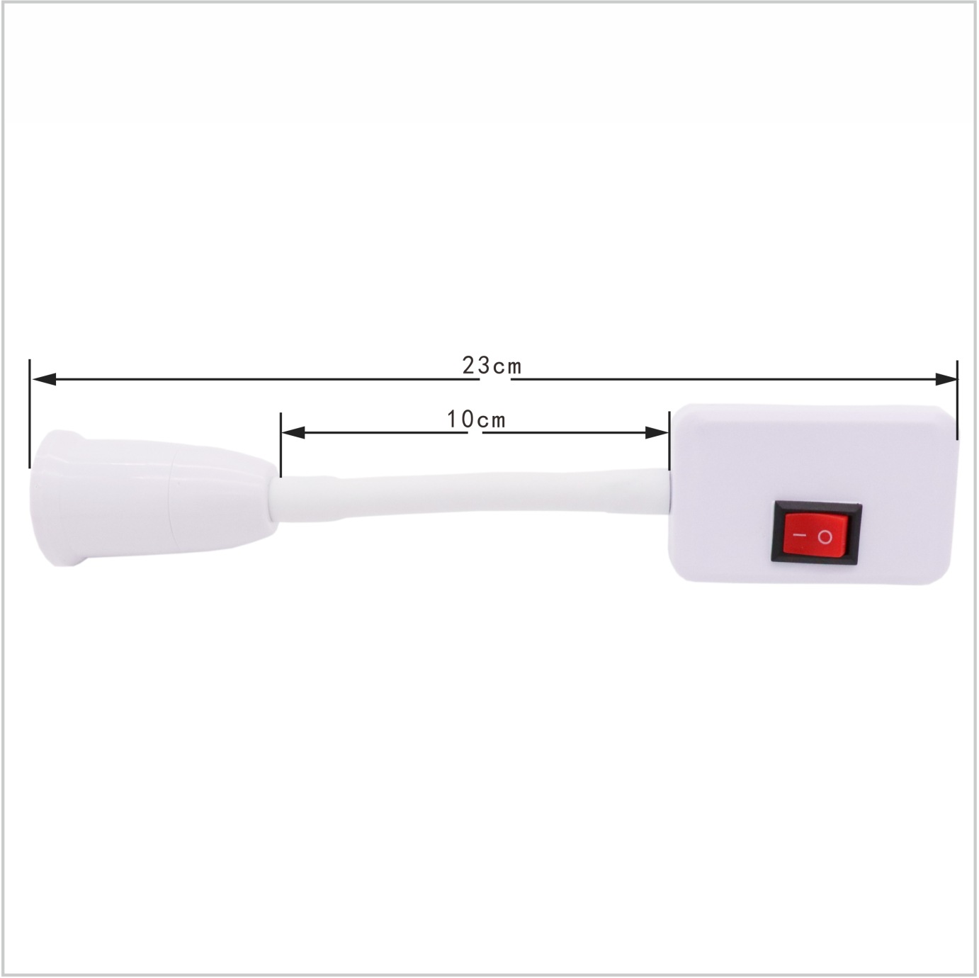 Chân đèn cần mềm 23cm có công tắc bật tắt - Miệng vặn E27
