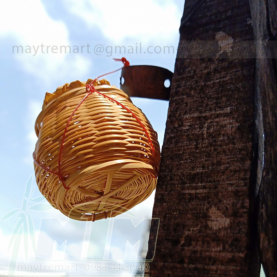 Giỏ tre giỏ cá nhí / phụ kiện trang trí decor