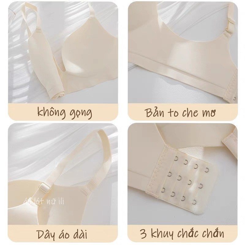 Áo Ngực Nữ Su Đúc Không Gọng Nâng Ngực Mặc Áo Dài Đẹp Chất Cao Su Non Liền Khối 977