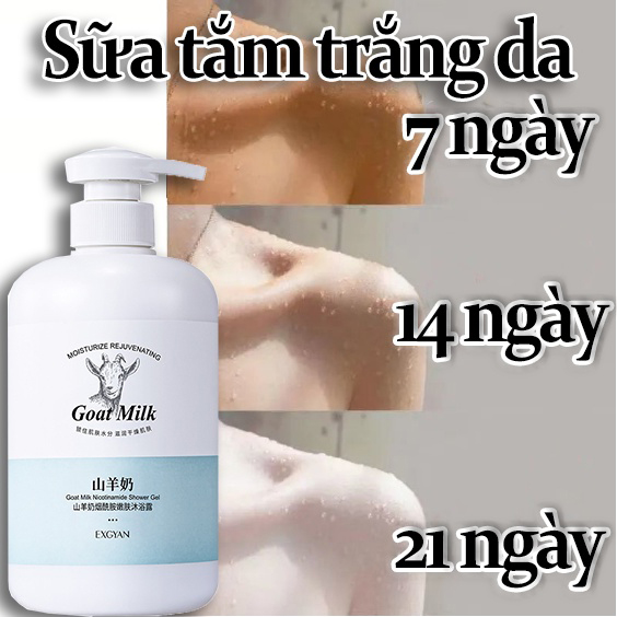 Sữa tắm trắng da Sữa tắm sữa dê làm trắng da toàn thân sữa tắm làm trắng