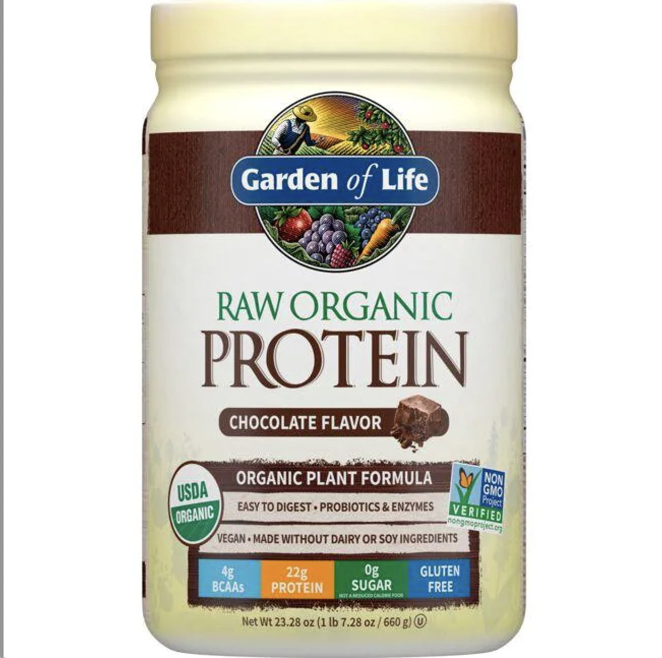 [HCM]BỘT ĐẠM THỰC VẬT HỮU CƠ Garden of Life - RAW Organic Protein Unflavored 560g (22oz)