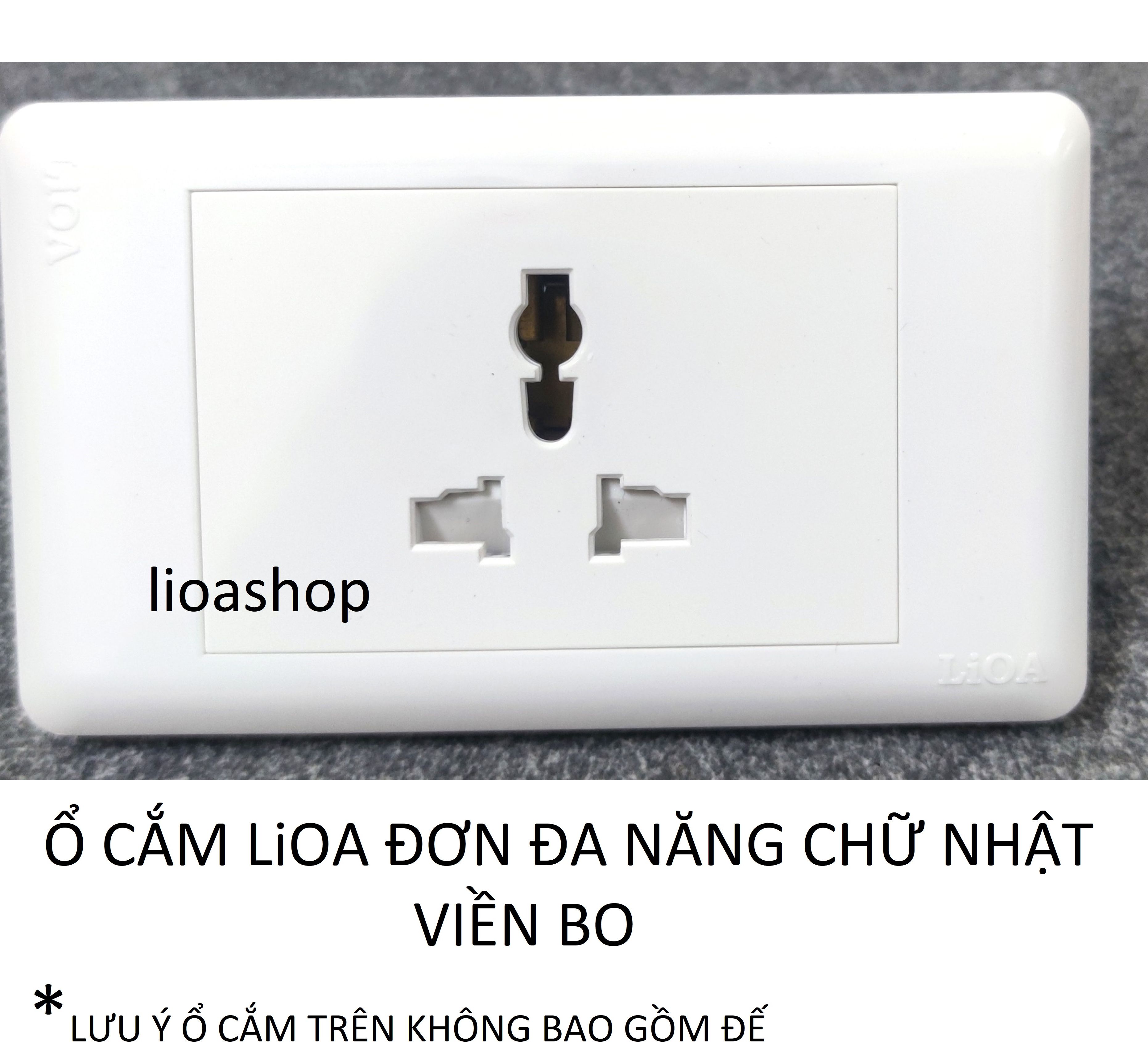 Ổ CẮM ĐƠN ĐA NĂNG CHỮ NHẬT LiOA