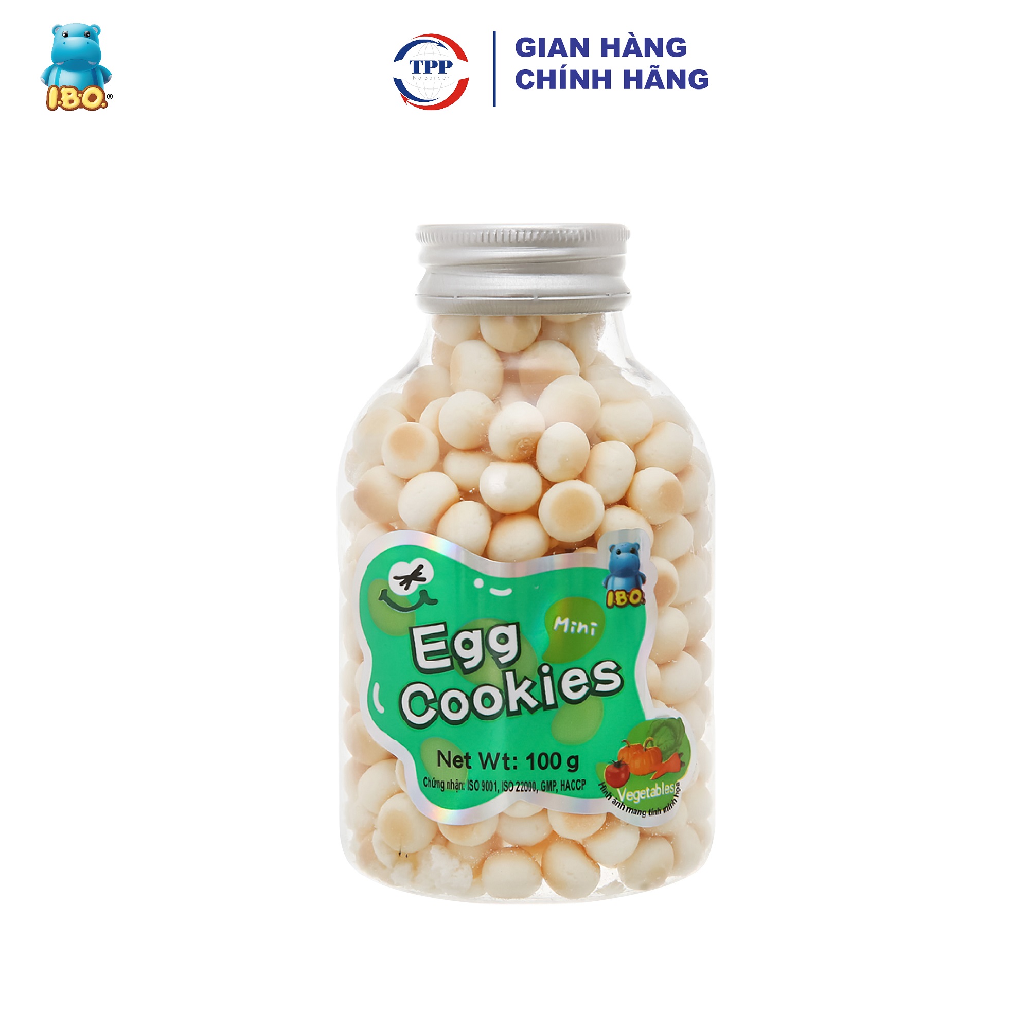 Bánh Men Trứng I.B.O Chính Hãng 100g – Bánh Ăn Vặt Nhiều Vị, Giúp Bổ Sung Năng Lượng Và Dinh Dưỡng Hằng Ngày