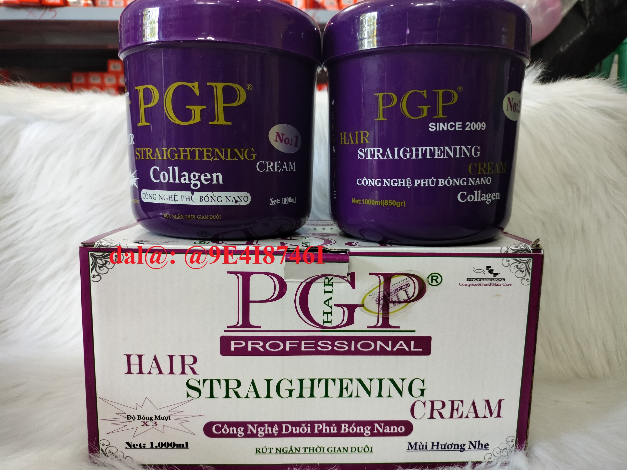 Kem duỗi thẳng tóc PGP tím