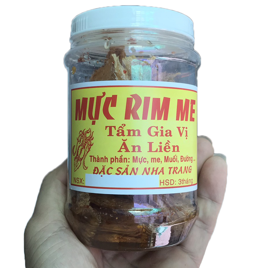 Mực rim me cán hũ 200gram