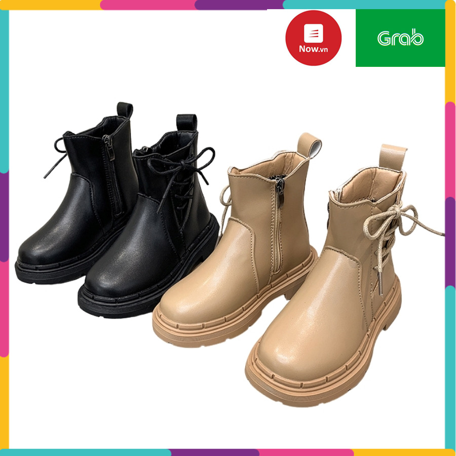 Boot Da Trẻ Em Giày Bốt Kiểu Dáng Hàn Quốc Sang Chảnh Cho Bé Hot Hit
