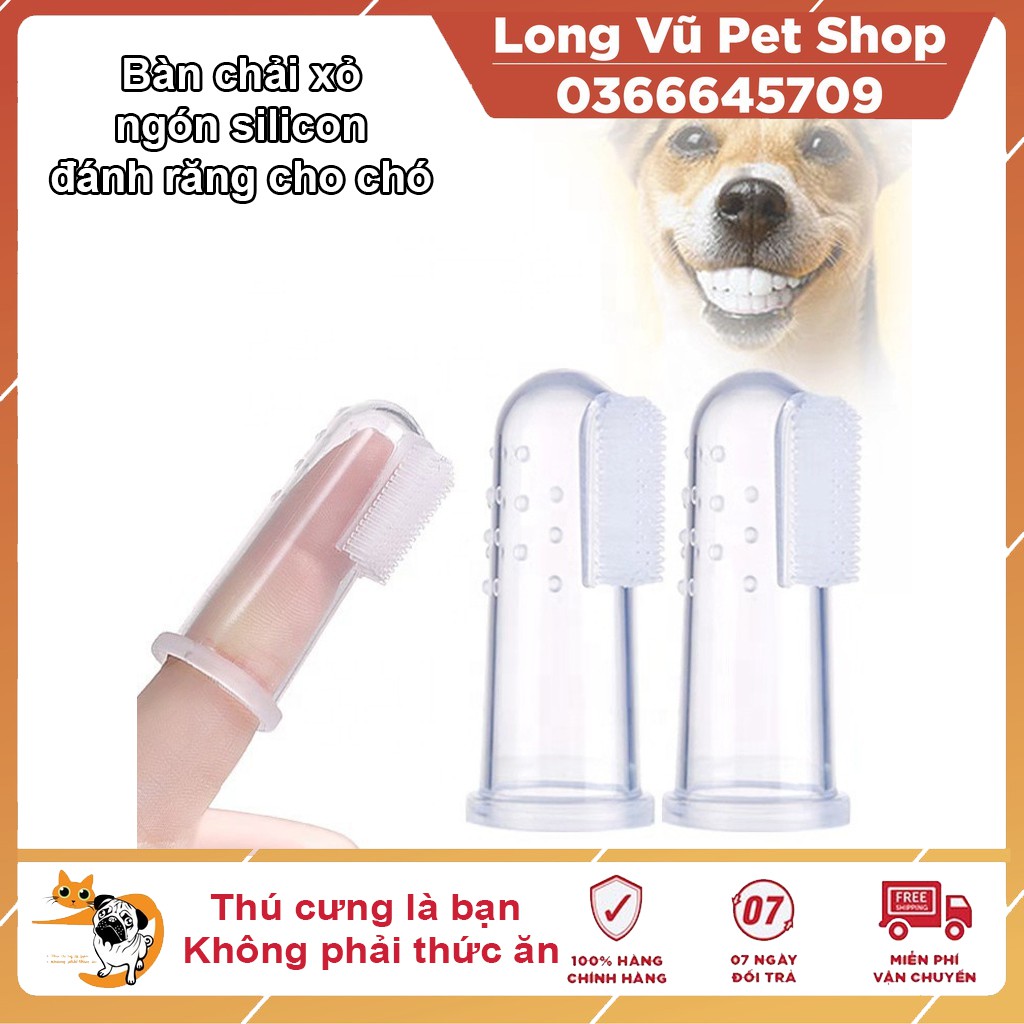 Bàn chải đánh răng silicon cho chó mèo