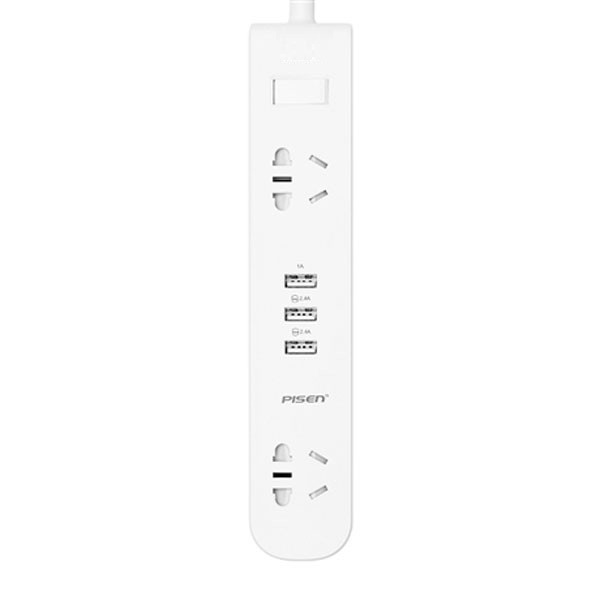Ổ cắm điện Pisen KY-23 EP  ( 2 AC , 3USB ) -BH 18 Tháng