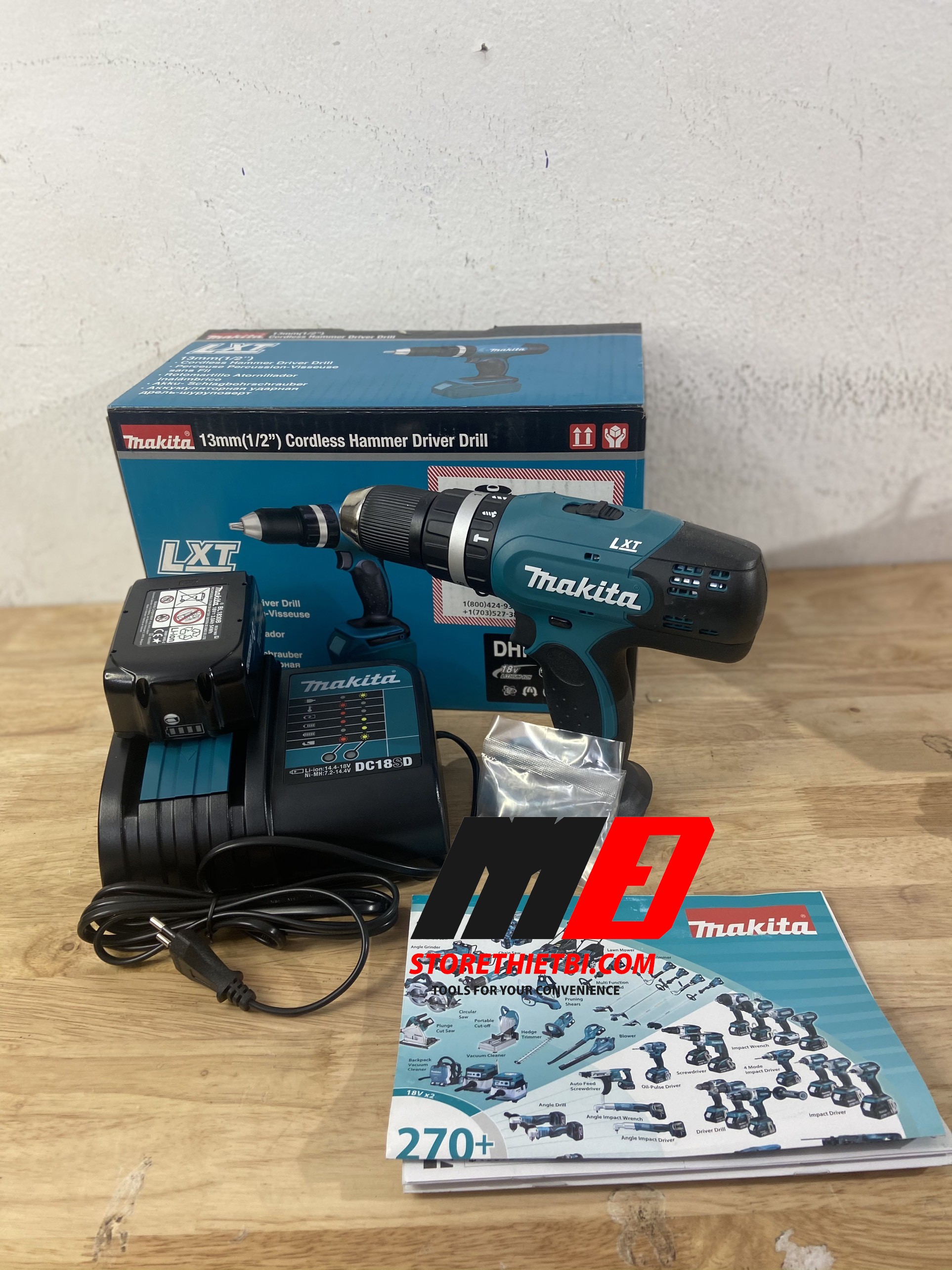 [HCM]Máy khoan bắt vít MAKITA DHP453SFX8 (18V 3.0AH)