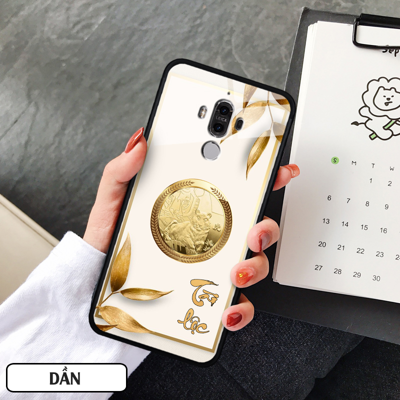 Ốp lưng kính 12 con giáp cho Huawei Mate 9