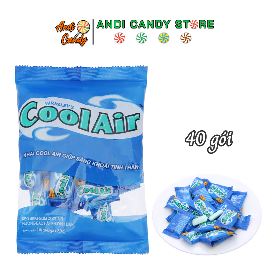 Gum coolair flavored eucalyptus mint candy 145gr