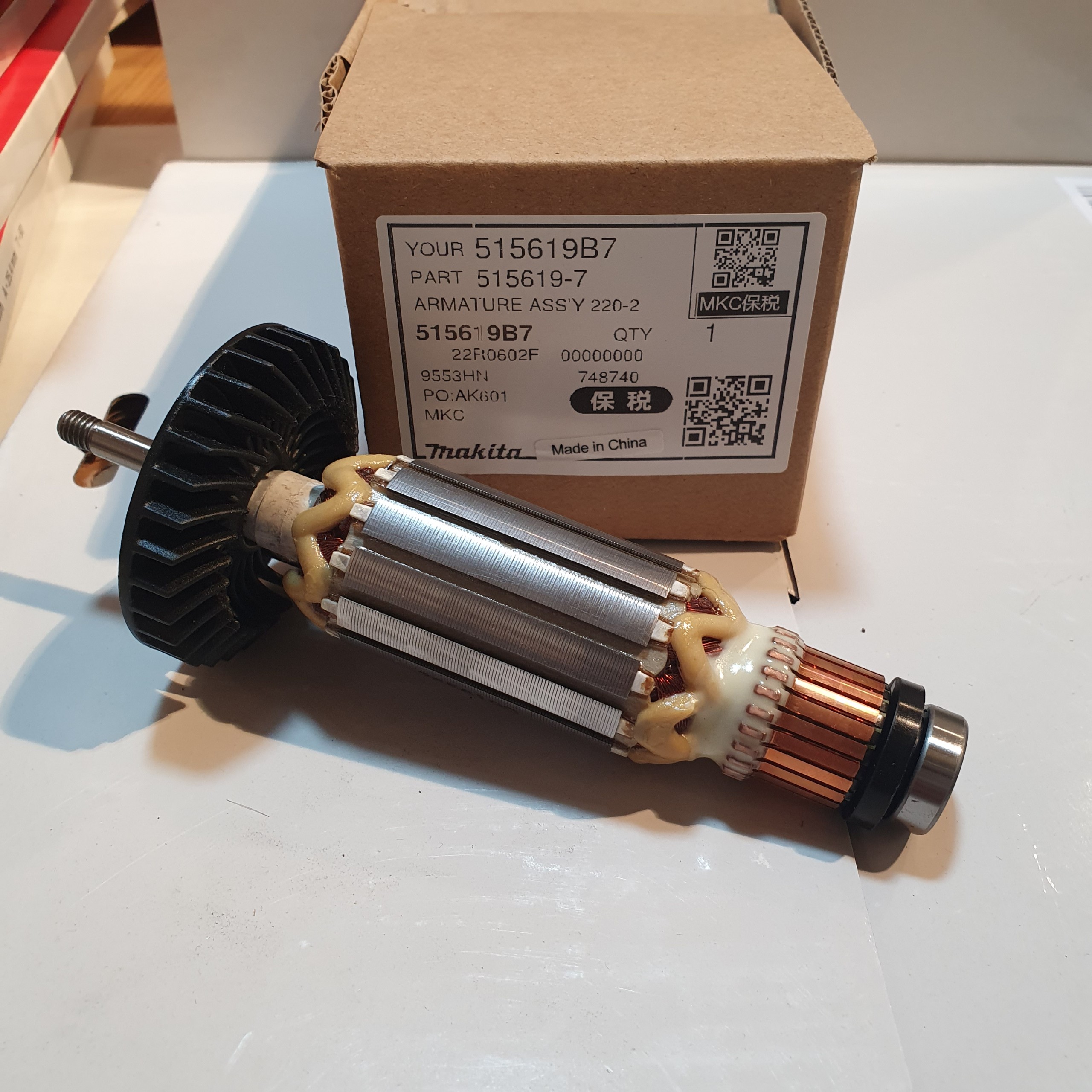 Rotor (ruột) cho máy mài góc 9553b và 9553Nb
