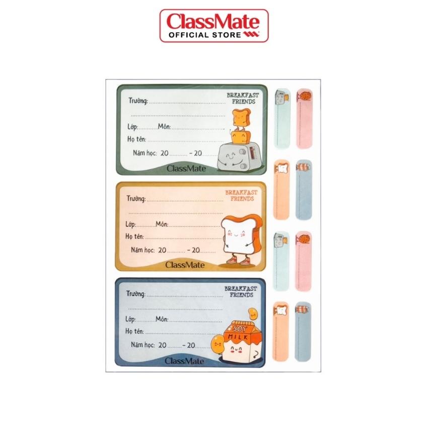 Nhãn Vở Có Keo Dán Sẵn CLASSMATE Breakfast 15 Cái/Túi CL-NT233