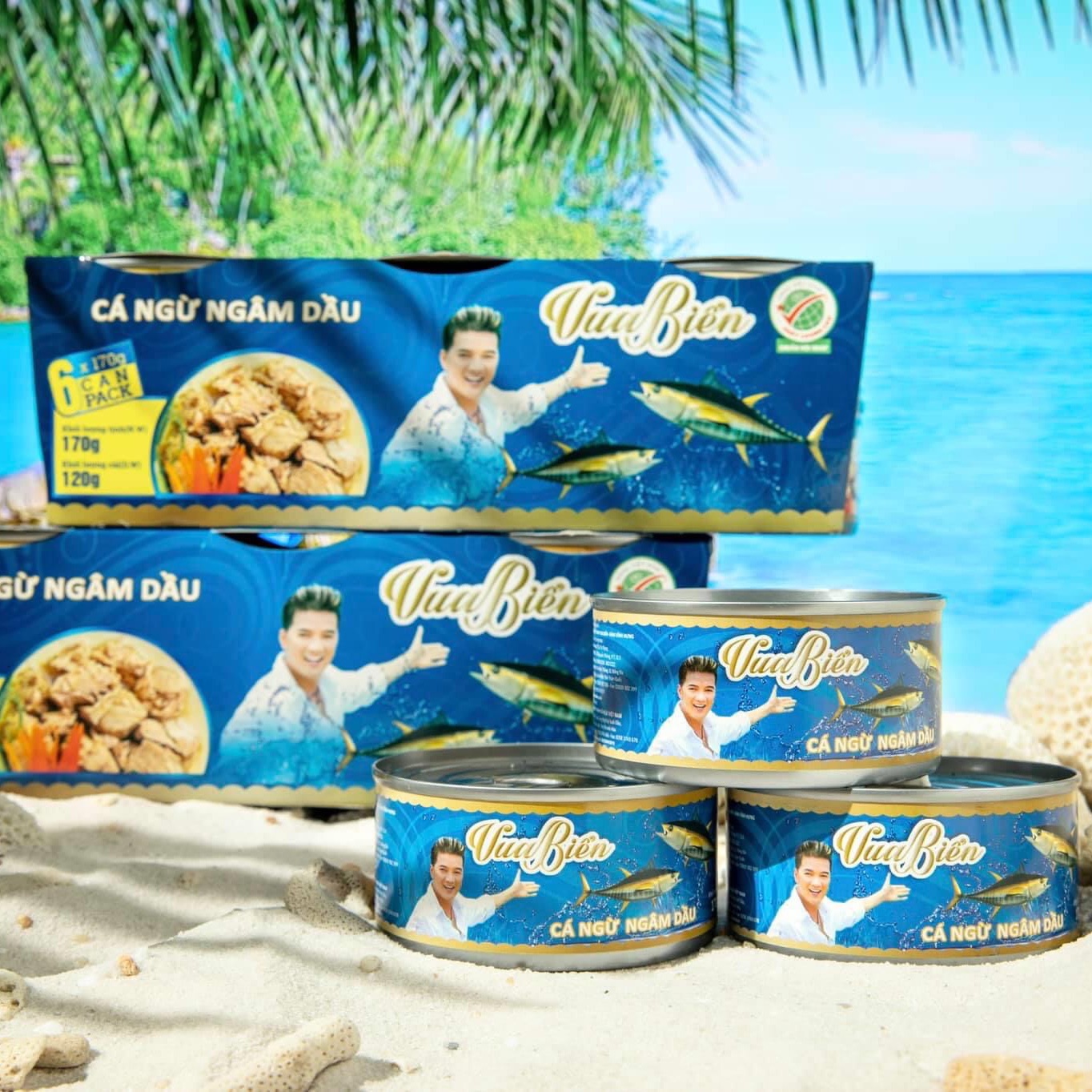 Cá ngừ ngâm dầu ( lốc 6 hộp, hộp 170g)