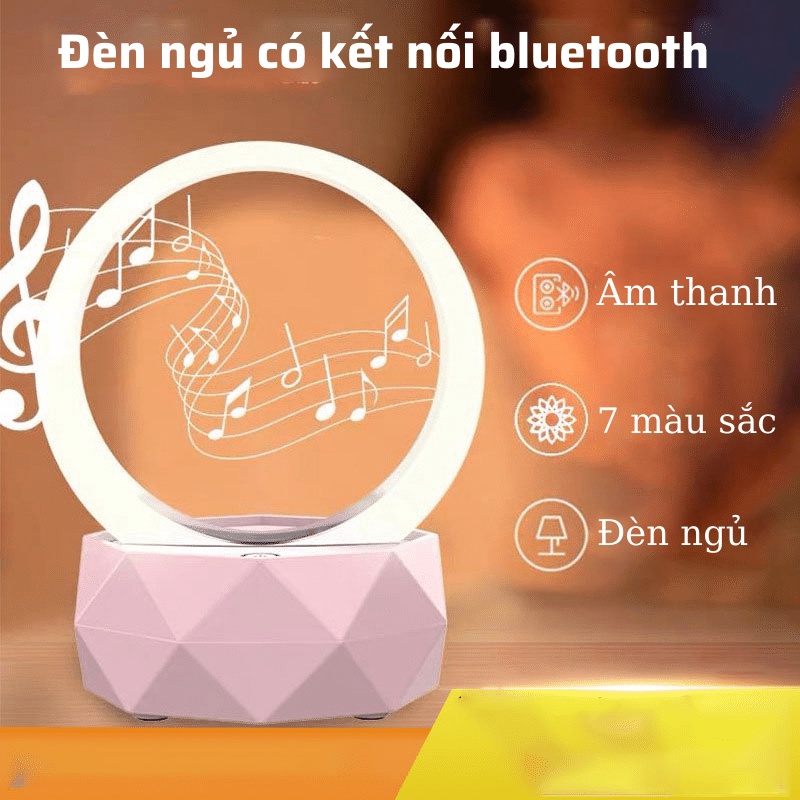 Loa bluetooth không dây có đèn ngủ LED 7 màu