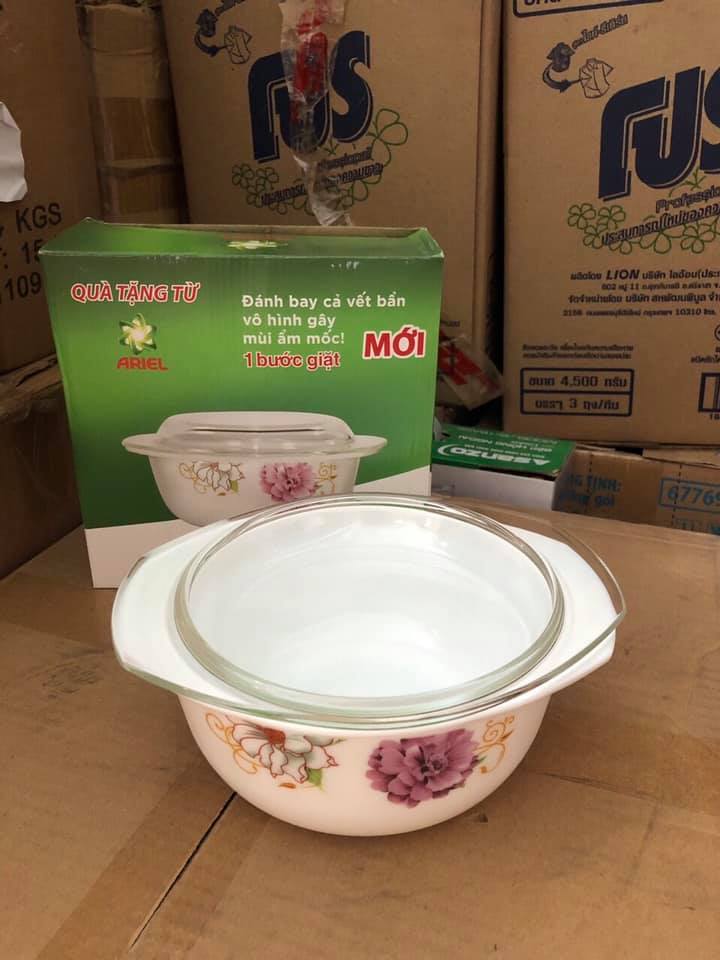 Thố Opal Nắp Thuỷ Tinh Cao Cấp