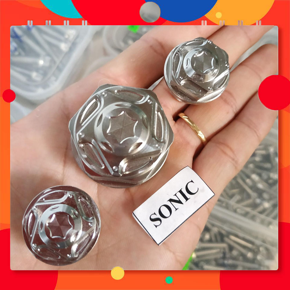 [HCM]Ốc chảng ba Sonic Salaya (Full bộ 3) - Trắng inox