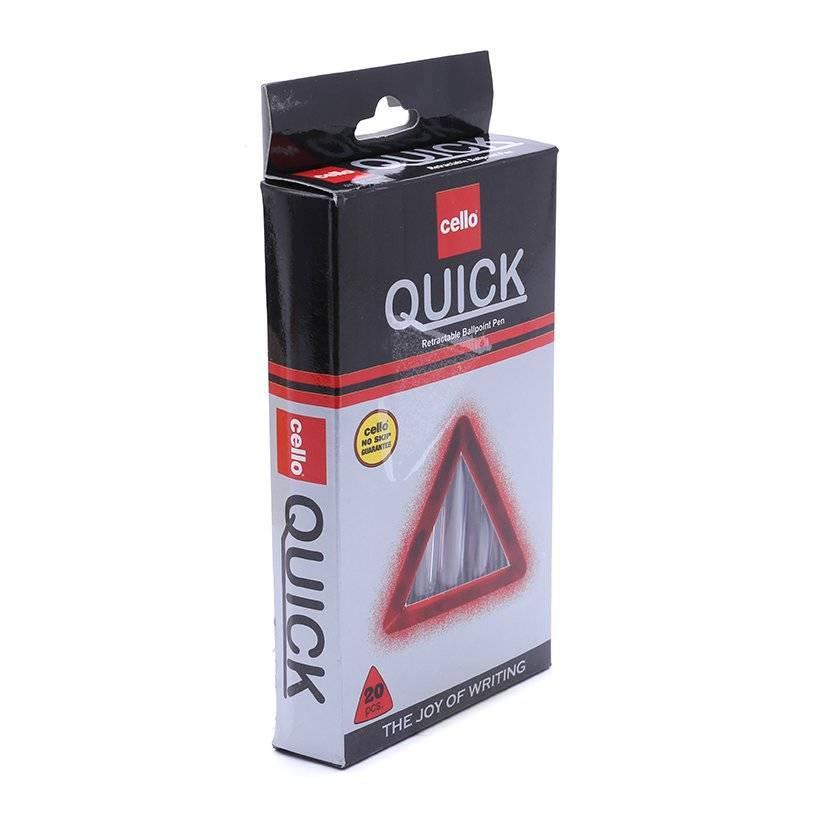 Hộp 20 Chiếc Bút Bi Cello Quick 0.7mm ( Xanh, đen, đỏ )