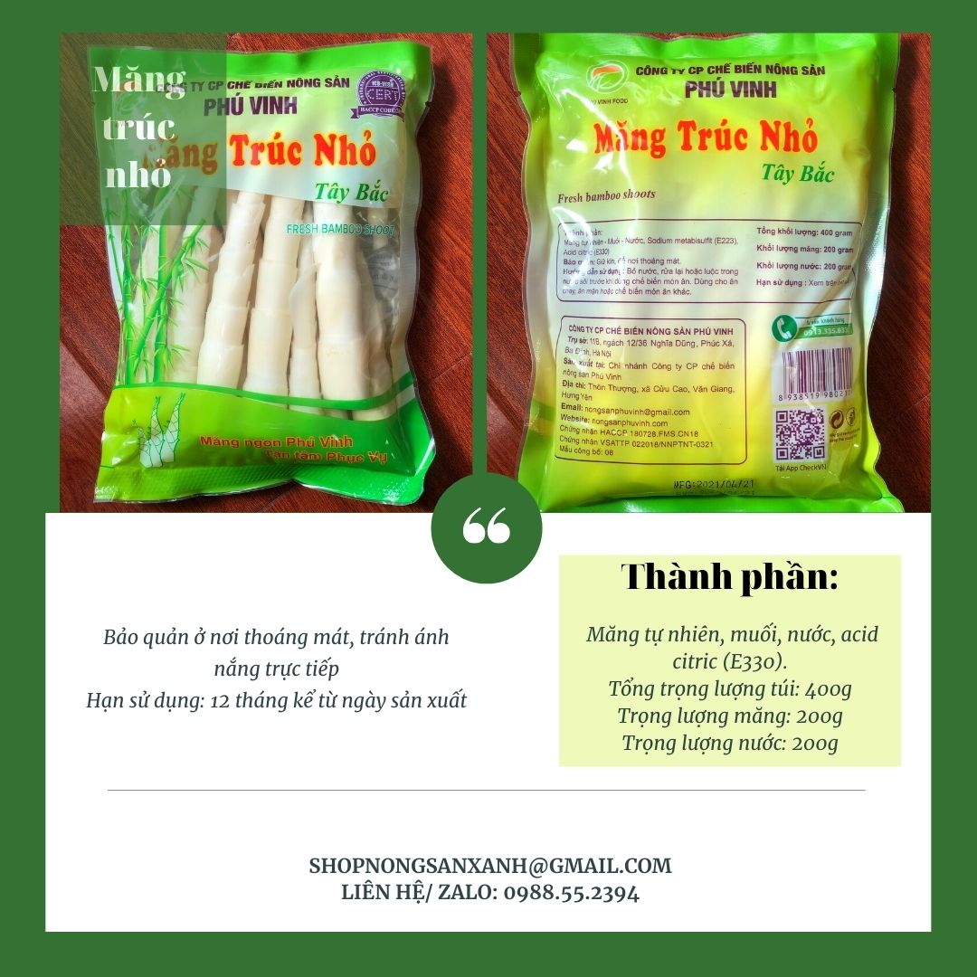 Măng trúc nhỏ Phú Vinh (gói 200g) -00041