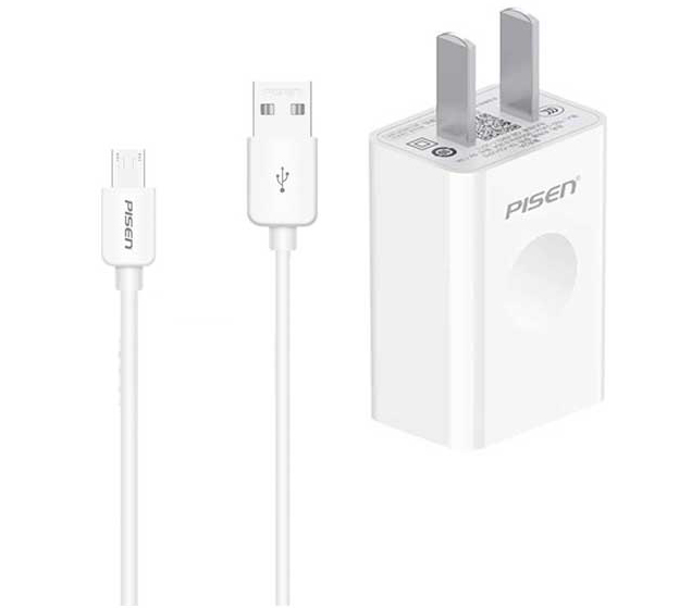 Bộ Cốc – Dây Sạc Pisen Quick Charger USB 2A Micro (TS-C122)
