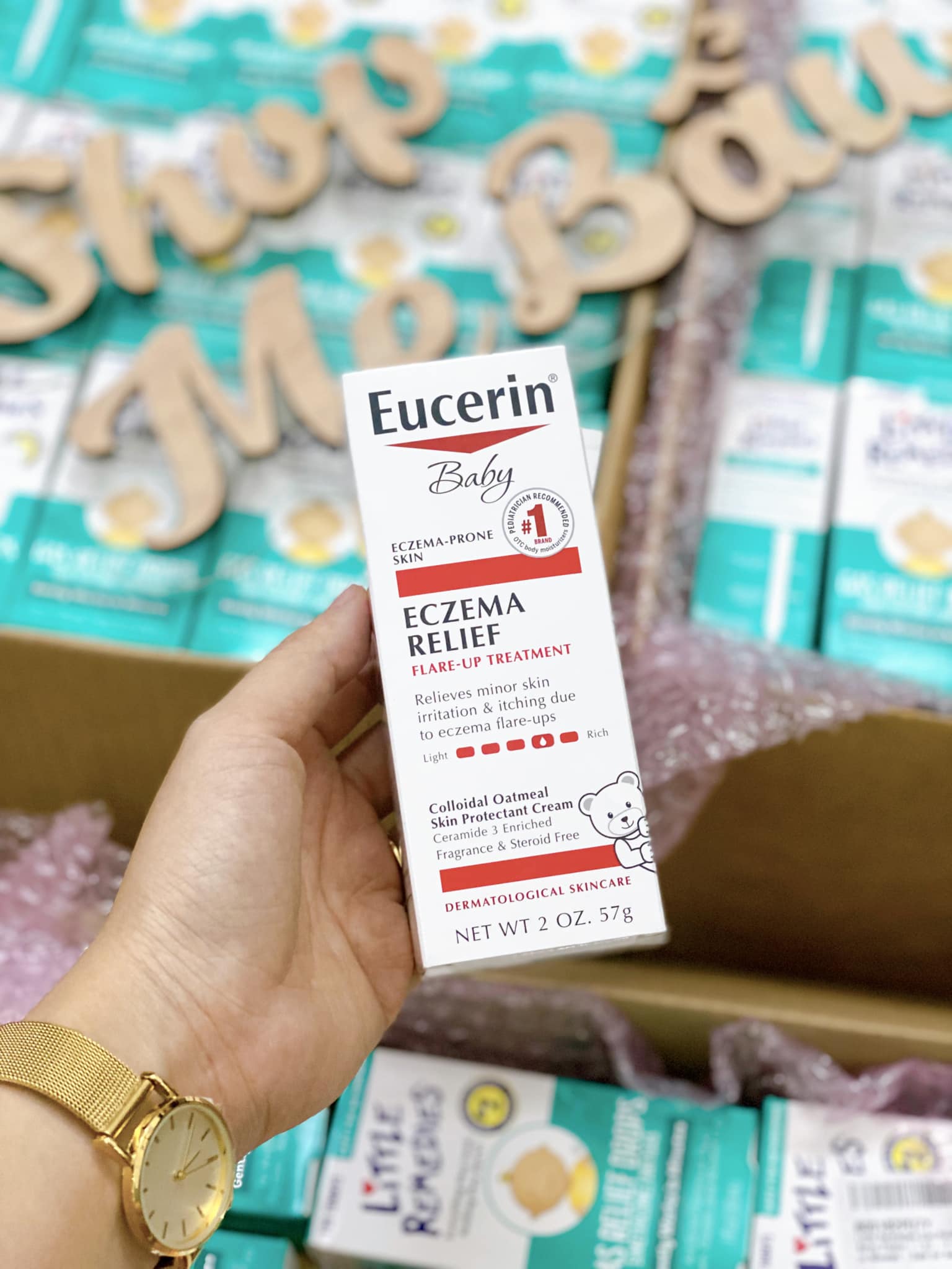 Kem dưỡng ẩm da chàm cho bé Eucerin