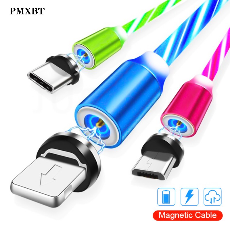 [HCM][Mua 1 được 3] Cáp sạc từ hút nam châm đầu micro usb type C và iPhone 360 độ dây dù