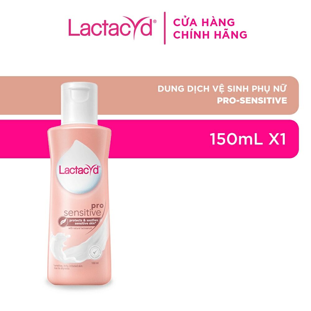 Dung dịch vệ sinh phụ nữ Lactacyd Pro Sensitive 150ml (sản phẩm mới)