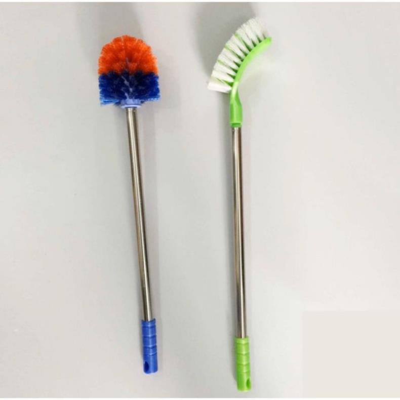 Cây chà bồn cầu cán dài Inox