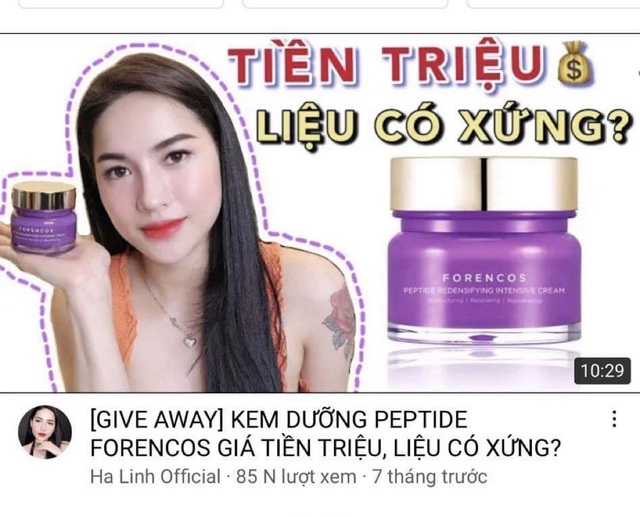 Kem dưỡng da ban đêm Forencos Peptide Tím Hàn Quốc