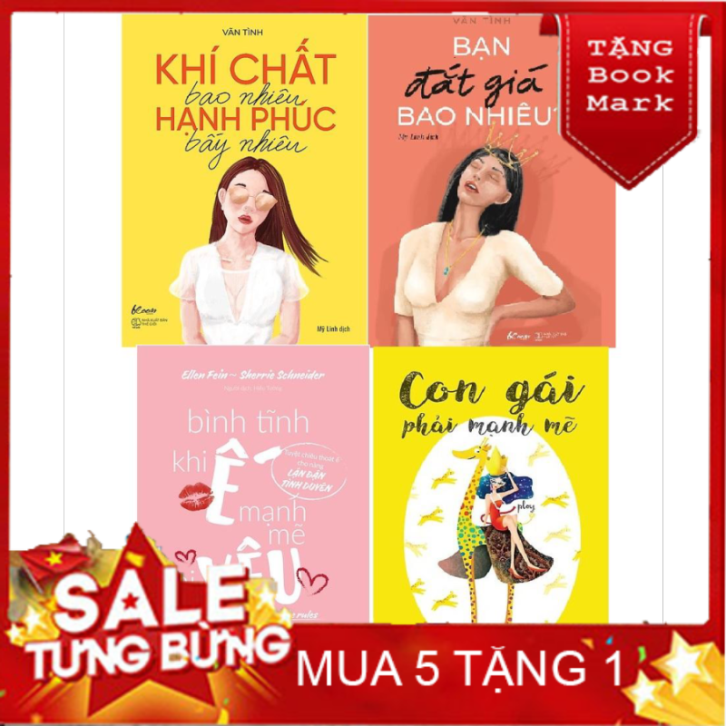 Mua SÁCH HAY -Combo 4 sách: Khí chất bao nhiêu hạnh phúc bấy nhiêu, Bạn đắt giá bao nhiêu, Bình tĩnh khi ế mạnh mẽ khi yêu, Con gái phải mạnh mẽ