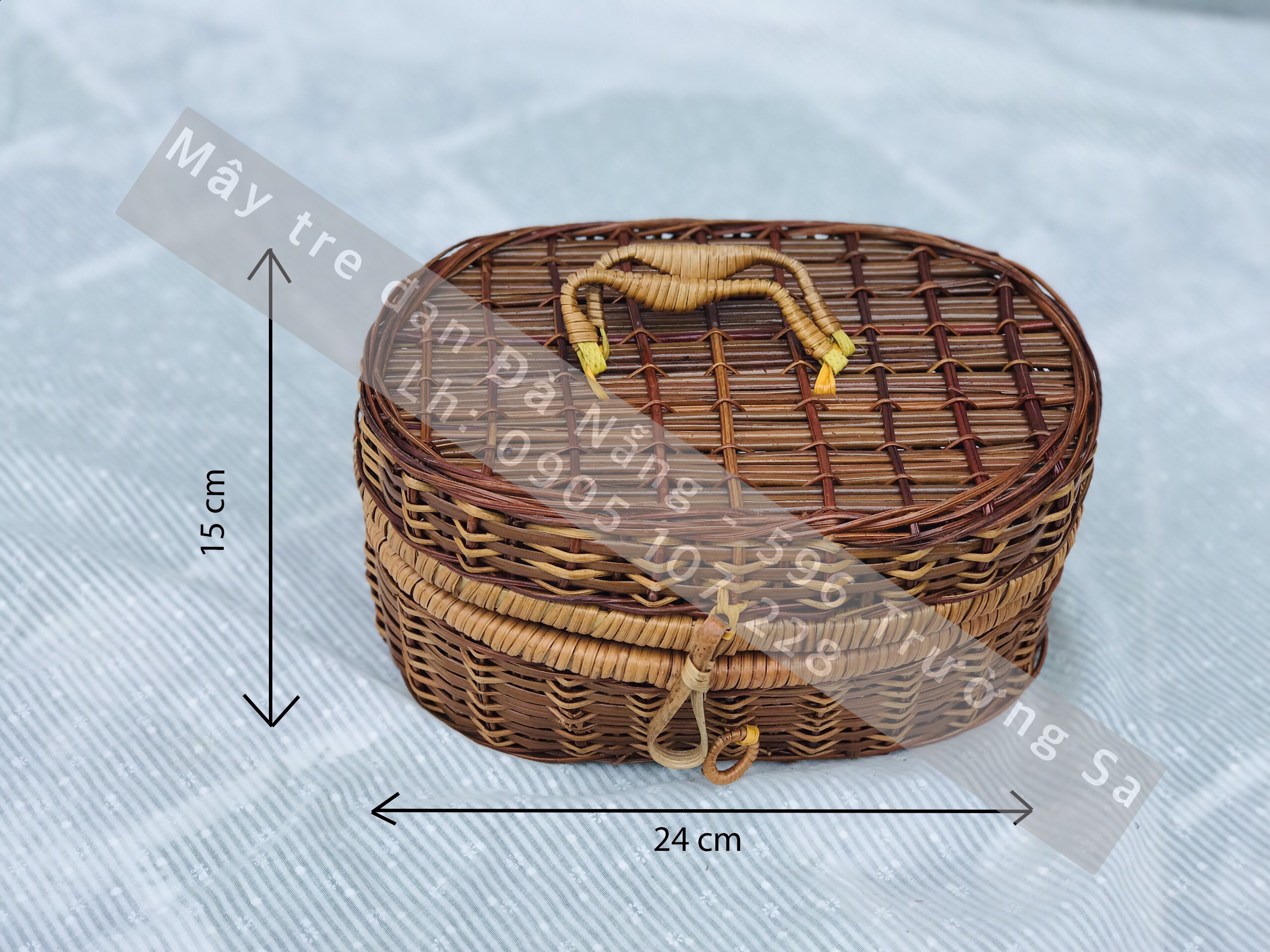 Giỏ Đựng Đồ Đa Năng, Giỏ Mây Đựng Đồ Đi Dã Ngoại Picnic Siêu Tiện Dụng Hàng Handmade Pinic Chup hình studio