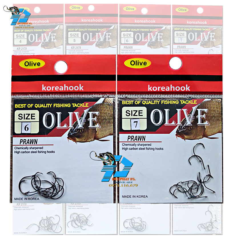 ( 2 BỊCH ) Lưỡi câu tôm OLIVER, lưỡi sắc bén đầy đủ các size {Size 4-7}