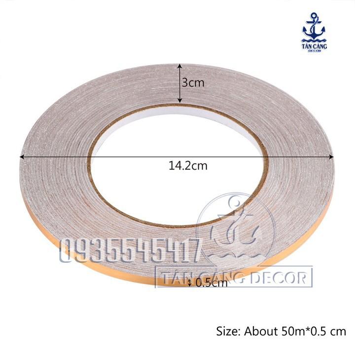 Chỉ Dán Viền Gạch Trang Trí Bản 0.5 Cm Màu Bạc / Vàng