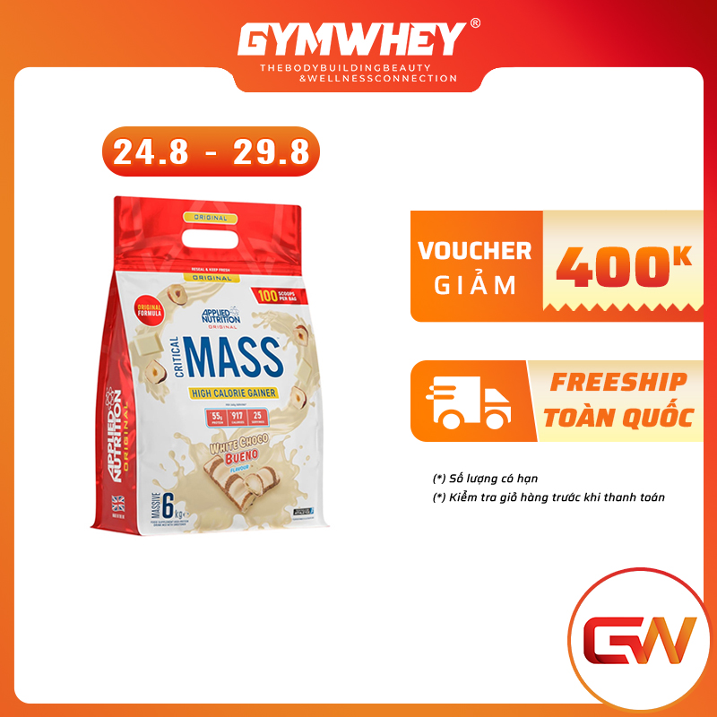 Sữa Dinh Dưỡng Applied Nutrition Original Critical Mass Tăng Cân Nhanh Cho người Gầy 6kg