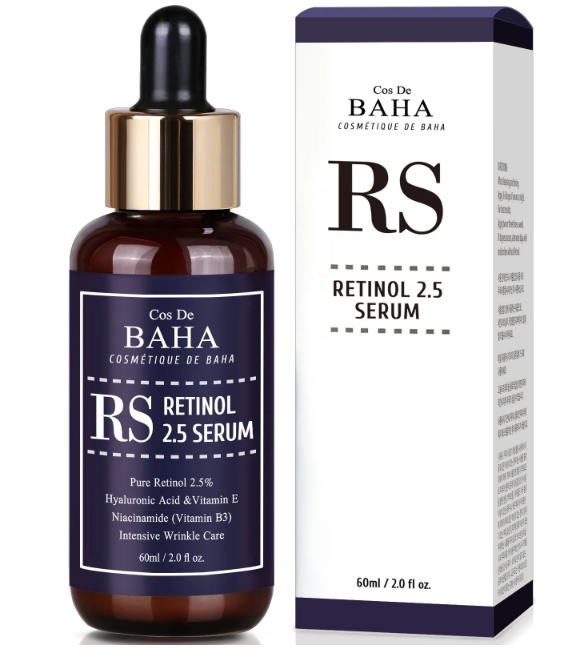 Cos De BAHA (RS Serum 60ml)-Retinol 2.5% Solution Facial Serum with Vitamin E