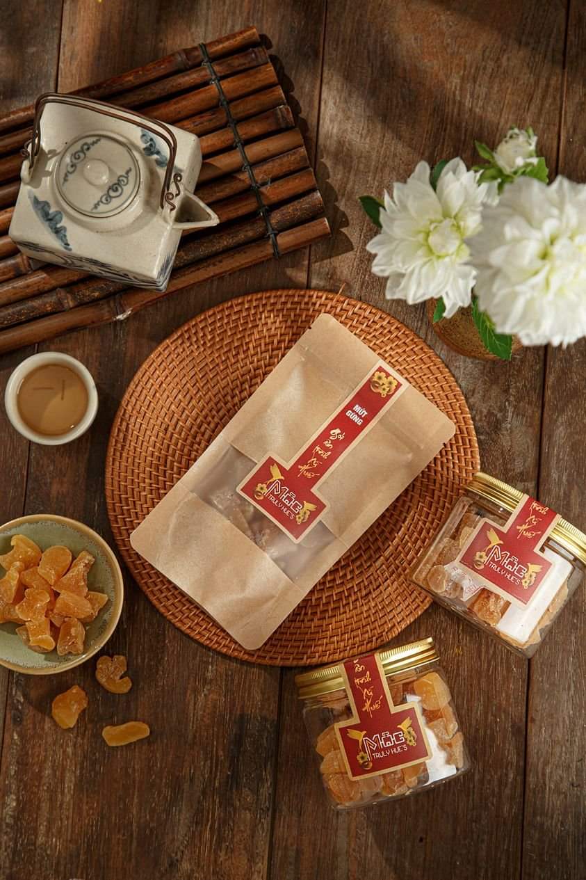 Mứt gừng sấy dẻo đặc sản Huế -100gram