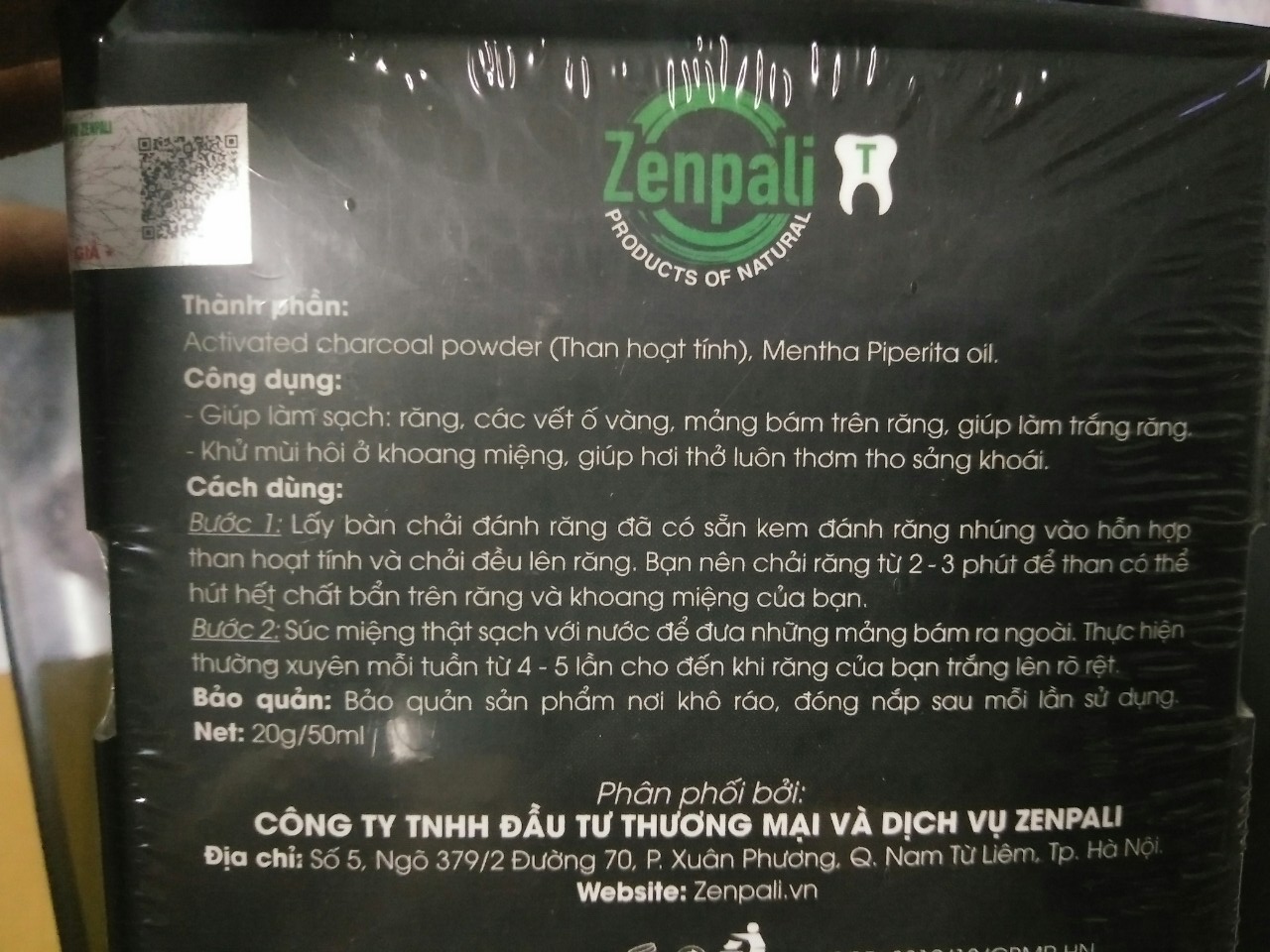 [HCM]Zenpali Bột Than Tre Trắng Răng [Chuẩn Cty]